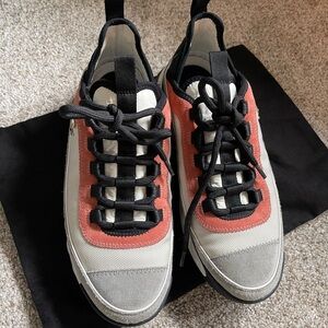 Stylish Red and Gray Sneakers